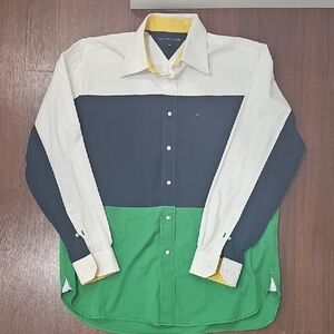 Tommy Hilfiger Men's Tri-Color Button Down Shirt